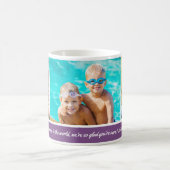 Aangepaste achtergrondkleur 3 Foto-Mok Koffiemok (Center)