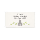 Aangepaste achtergrondkleur Bunny Butt bladeren &  Etiket (Voorkant)