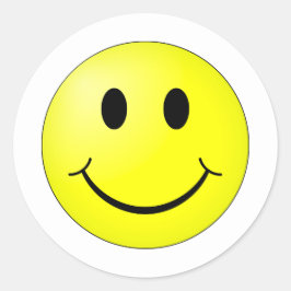 Aangepaste achtergrondkleur Geel Face Sticker