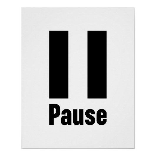 Aangepaste achtergrondkleur pauzeren perfect poster (Voorkant)