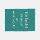 Aangepaste achtergrondkleur Vet Inspirationa-citaa Fleece Deken (Voorkant (Horizontaal))