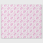 Aangepaste achtergrondkleur voor baby-meisje cadeaupapier (Vlak)