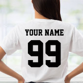 Aangepaste achternaam en nummer Gepersonaliseerde  T-shirt