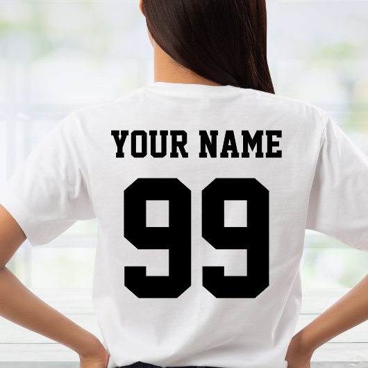 Aangepaste achternaam en nummer Gepersonaliseerde  T-shirt