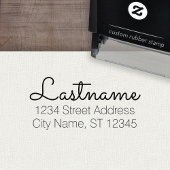 Aangepaste achternaam en retouradres - Sacramento Zelfinktende Stempel