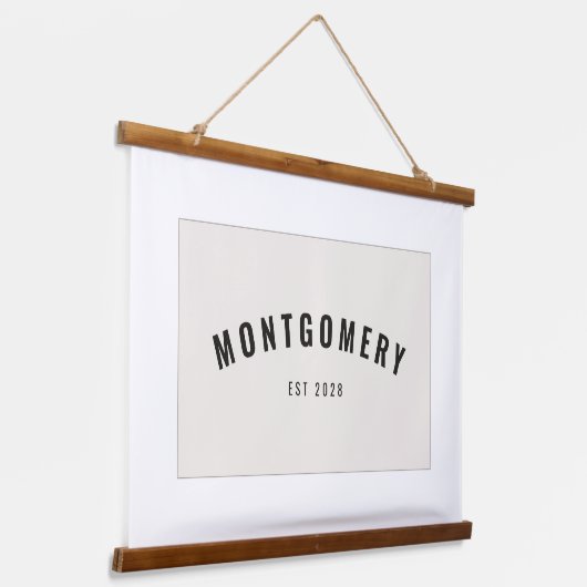 Aangepaste achternaam Est Datum Familie Gift Idee  Hangend Wandkleed (Gebogen)