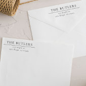 Aangepaste achternaam Houten retour adres stempel