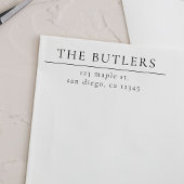 Aangepaste achternaam Houten retour adres stempel