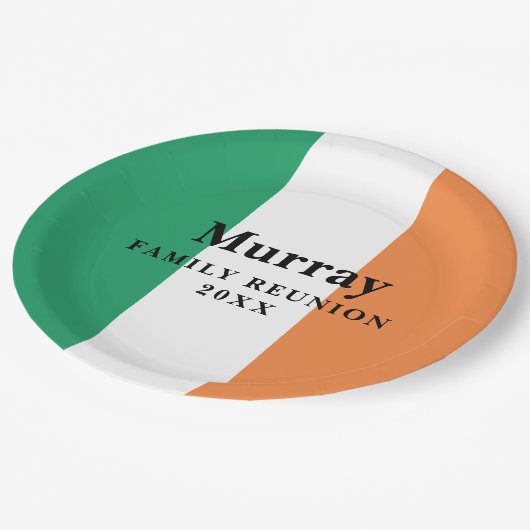 Aangepaste achternaam Irish Family Reunion Paper B Papieren Bordje (Gekanteld)