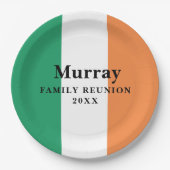 Aangepaste achternaam Irish Family Reunion Paper B Papieren Bordje (Voorkant)