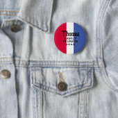 Aangepaste Achternaam Naam Reünie Ronde Button 5,7 Cm (In situ)