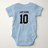 Aangepaste achternaam nummer Slagschaduw-poorten Romper (Achterkant)