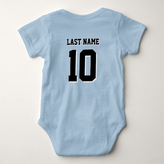 Aangepaste achternaam nummer Slagschaduw-poorten Romper (Achterkant)