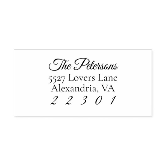 Aangepaste achternaam Retouradres Rubber Stempel (Afrduk)