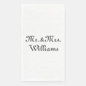 Aangepaste achternaam van het koppel Mijnheer & Me Servet (Voorkant)