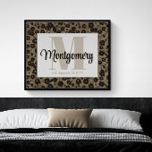 Aangepaste achternaam Wall Art Print Est Trouwcade