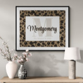 Aangepaste achternaam Wall Art Print Est Trouwcade