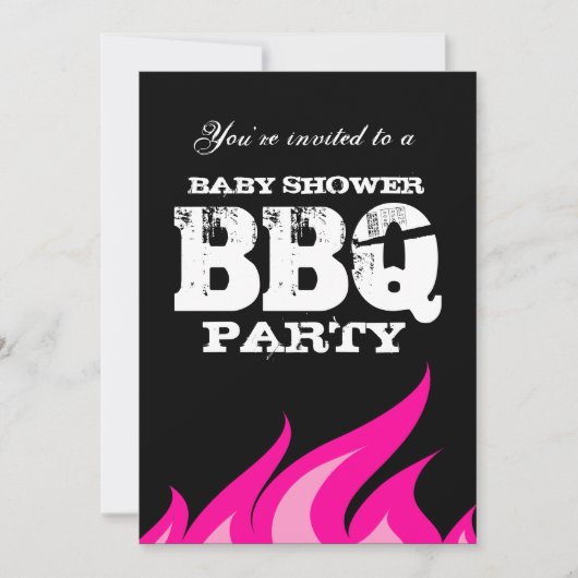 Aangepaste achtertuin baby shower BBQ feestuitnodi Kaart (Voorkant)