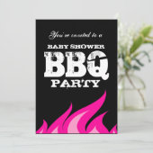 Aangepaste achtertuin baby shower BBQ feestuitnodi Kaart (Staand voorkant)