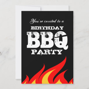 Aangepaste achtertuin BBQ Verjaardagsfeest uitnodi Kaart