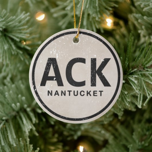 Aangepaste  ACK Nantucket Massachusetts Keramisch Ornament (Boom)