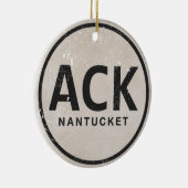 Aangepaste  ACK Nantucket Massachusetts Keramisch Ornament (Rechts)
