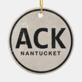 Aangepaste  ACK Nantucket Massachusetts Keramisch Ornament (Voorkant)