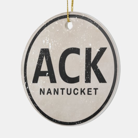 Aangepaste  ACK Nantucket Massachusetts Keramisch Ornament (Links)