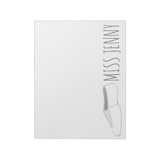 Aangepaste Acro Tumbling Dance Gym Coach Teacher Notitieblok (Linkerzijde)