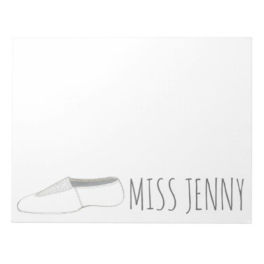 Aangepaste Acro Tumbling Dance Gym Coach Teacher Notitieblok (Voorkant)