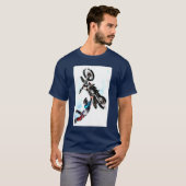 Aangepaste Acrobat Biker Action Sports Modern T-shirt (Voorkant volledig)