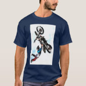 Aangepaste Acrobat Biker Action Sports Modern T-shirt (Voorkant)