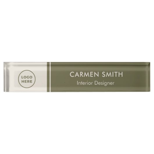 Aangepaste Acryl Executive Green Desk naamplaat Naambordje (Voorkant)