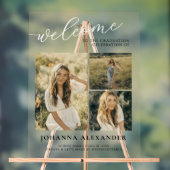 Aangepaste Acryl Modern 3 Foto's Afstuderen Welkom Acryl Bord (Neutraal)