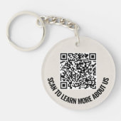 Aangepaste Acryl QR Code Gepersonaliseerde Ronde L Sleutelhanger (Voorkant)
