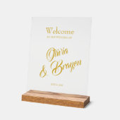 Aangepaste Acryl Sign-11 "x14" bruiloft of eveneme Acryl Bord (Hoek)