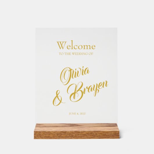 Aangepaste Acryl Sign-11 "x14" bruiloft of eveneme Bord (Voorkant)