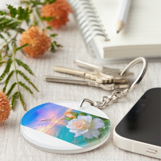 **Aangepaste Acryl Sleutelhanger** 2. **Gepersonal Sleutelhanger (Voorkant Rechts)