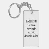 Aangepaste acryl Sleutelhanger Key Ring Blank Sjab (Voorkant Links)