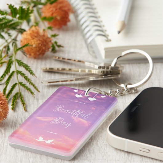 Aangepaste Acryl Sleutelhanger - Uniek Ontwerp (Voorkant Rechts)