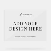 Aangepaste Acryl Teken Afdrukken 18x24" Horizontaa Bord (Voorkant)