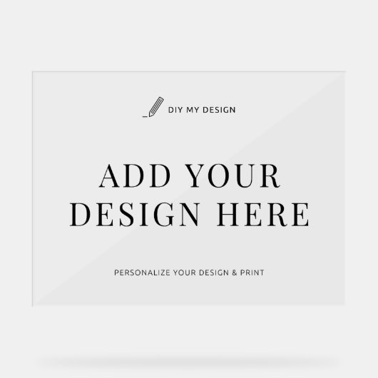 Aangepaste Acryl Teken Afdrukken 18x24" Horizontaa Bord (Voorkant)