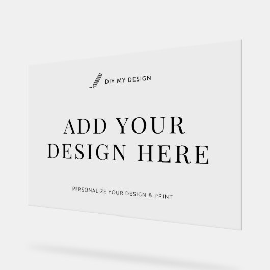 Aangepaste Acryl Teken Afdrukken 18x24" Horizontaa Bord (Hoek)