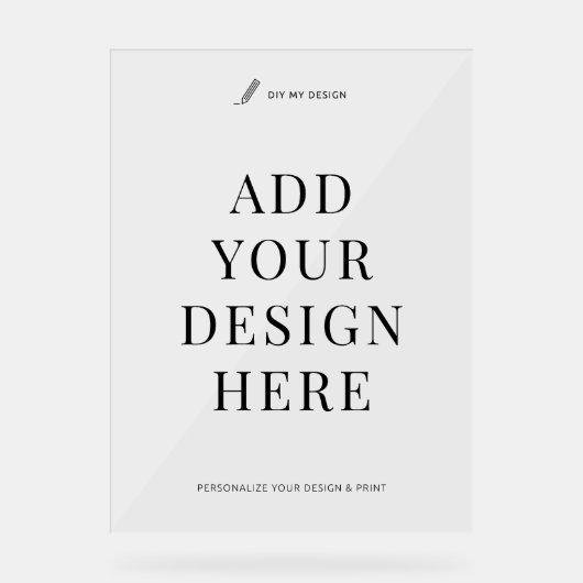 Aangepaste Acryl Teken Printing 18x24" Doorschijne Acryl Bord (Voorkant)