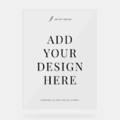 Aangepaste Acryl Teken Printing 18x24" Doorschijne Bord (Voorkant)