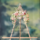 Aangepaste Acryl Trouwbord met Bloemen Kroonluchte Bord (Neutraal)