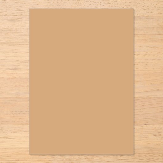 Aangepaste Acryl Uitnodiging - Elegant Warm Zand (Voorkant)