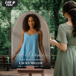 Aangepaste Acrylaat Boog Bruidsfeest Foto Welkom Acryl Bord