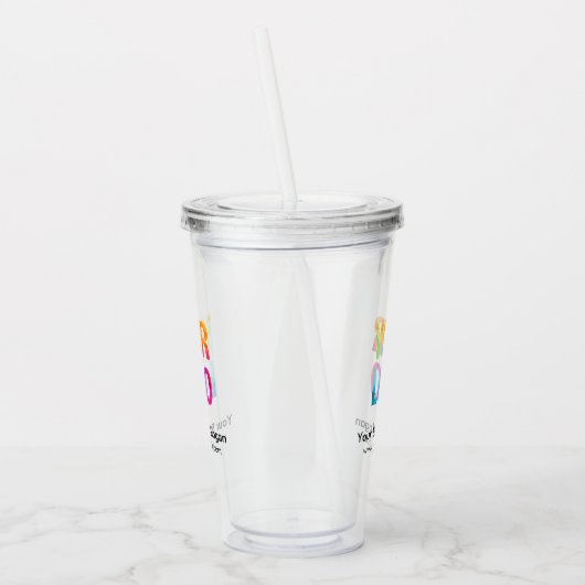 Aangepaste actie voor bedrijven met Logo Acryl Drinkbeker (Links)