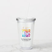 Aangepaste actie voor bedrijven met Logo Acryl Drinkbeker (Achterkant)